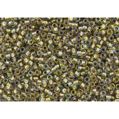 TOHO Round 8/0 Inside-Color Crystal Gold Lined 262 | 10g