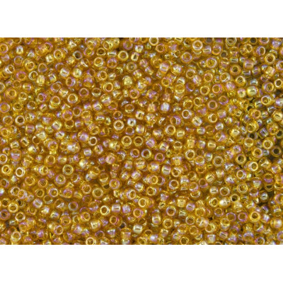 TOHO Round 8/0 Seed Beads Trans-Rainbow Med Topaz 162B | 10g