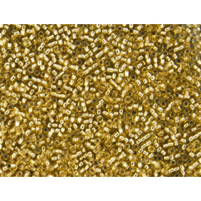 TOHO Round 8/0 Seed Beads Silver-Lined Med Topaz 22B | Glass Beads