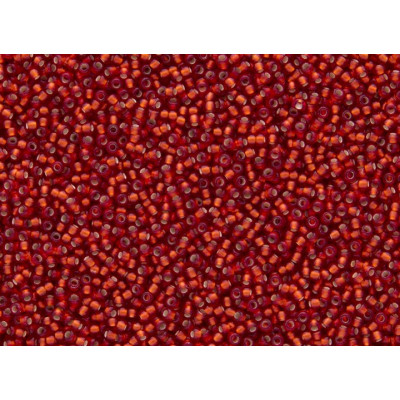 TOHO Round 8/0 Silver-Lined Frosted Siam Ruby 25BF | Glass Beads