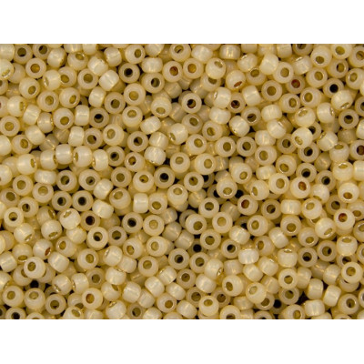 TOHO Round 8/0 Silver-Lined Milky Lt Topaz 2110 | 10g