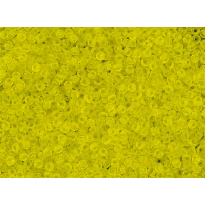 TOHO Round 11/0 Seed Beads Trans-Frosted Lemon 12F | Glass Beads