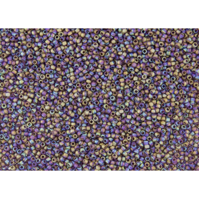 TOHO Round 11/0 Frosted Amethyst Rainbow 166CF | Japanese Beads