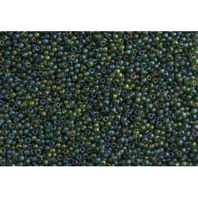TOHO Round 11/0 Seed Beads Rainbow Peridot 387 | Japanese Glass