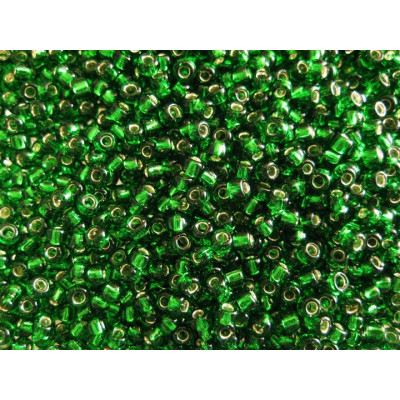 TOHO Round 11/0 Silver-Lined Grass Green 27B | Japanese Beads