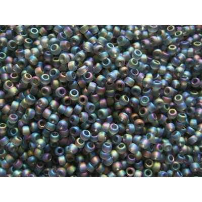 TOHO Round 11/0 Seed Beads Frosted Rainbow Gray 176BF | 10g