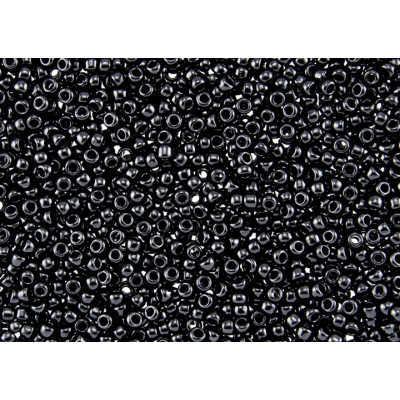 TOHO Round 11/0 Seed Beads Opaque Jet 49 | Japanese Glass Beads