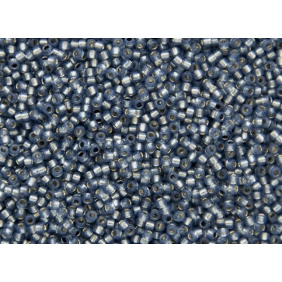 TOHO Round 11/0 Silver-Lined Milky Montana Blue 2102 | Seed Beads