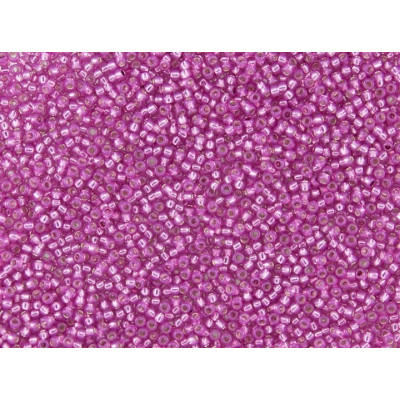 TOHO Round 11/0 Silver-Lined Milky Hot Pink 2107 | Japanese Beads
