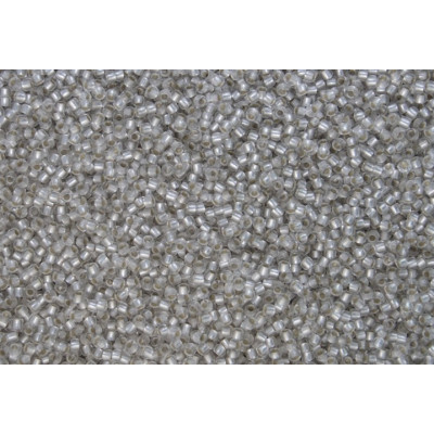 TOHO Round 11/0 Silver-Lined Frosted Crystal 21F | Seed Beads