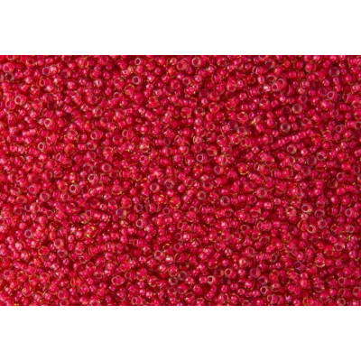 TOHO Round 11/0 Luminous Lt Topaz Neon Pink Lined 979 | Seed Beads