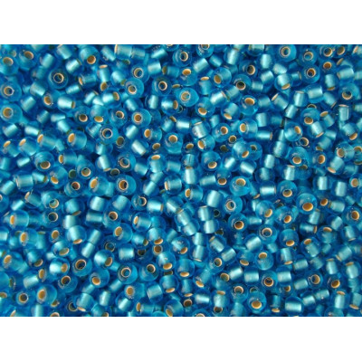 TOHO Round 11/0 Silver-Lined Frosted Dark Aquamarine 23BF | 10g