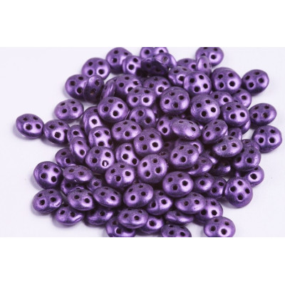 CzechMates QuadraLentil 6mm N. 7 METALLIC SUEDE PURPLE