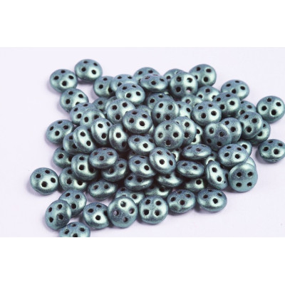 CzechMates QuadraLentil 6mm N. 17 METALLIC SUEDE LT GREEN