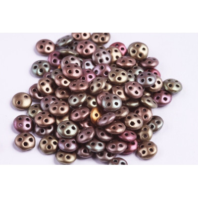 CzechMates QuadraLentil 6mm N. 21 MATTE METALLIC BRONZE IRIRS