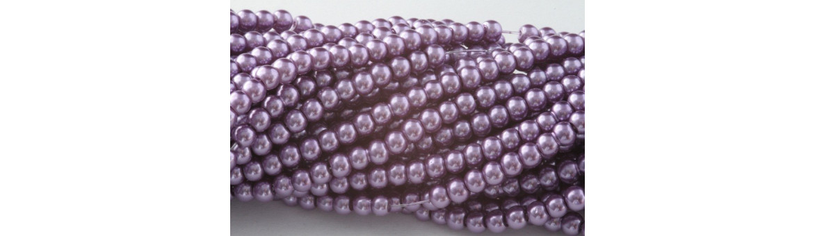 Round waxed beads 4 mm