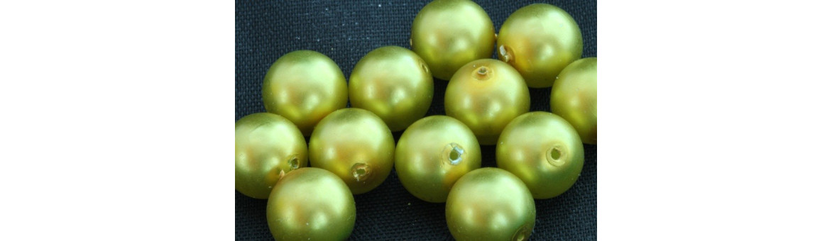 Round waxed beads 10 mm