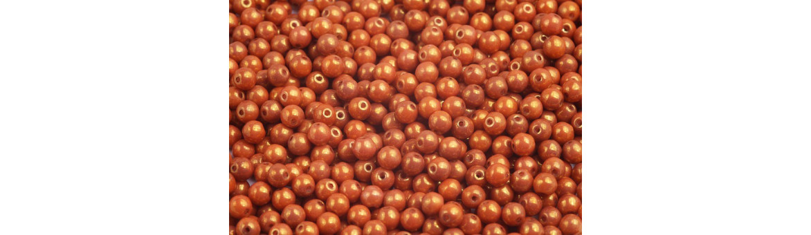Runde Druck Beads 4mm - Tschechische Glasperlen