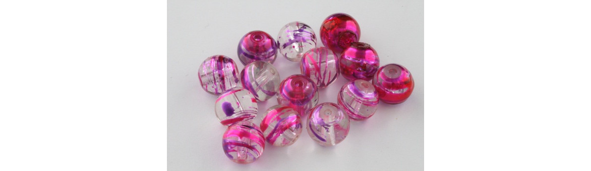 10 mm Rutkovský Round Druck Beads