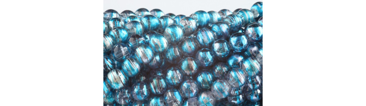 12 mm Rutkovský Round Druck Beads