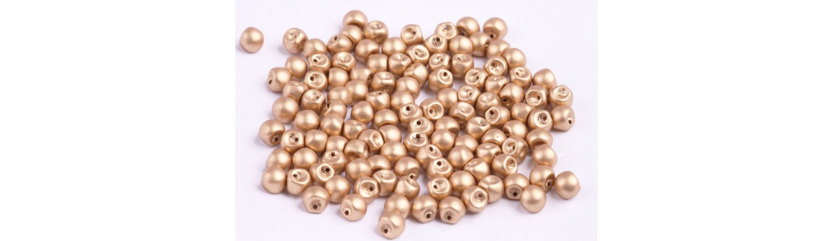 Mushroom Button Beads 4x3mm de cristal checo