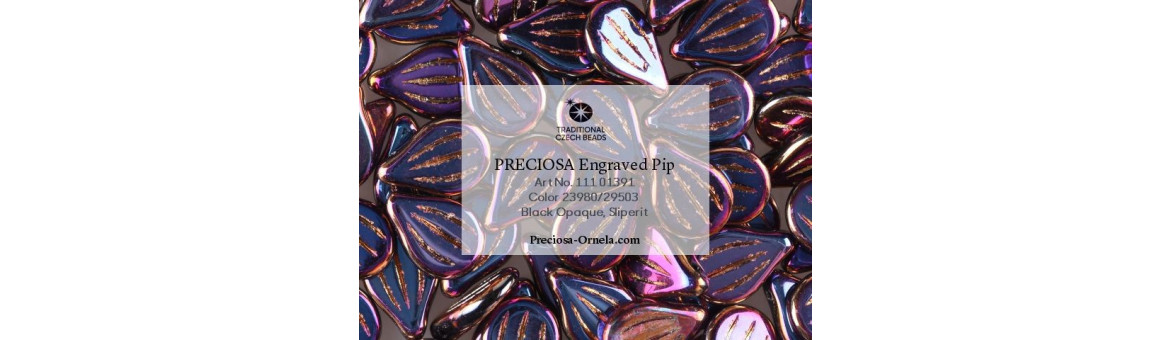 Preciosa® Engraved Pip