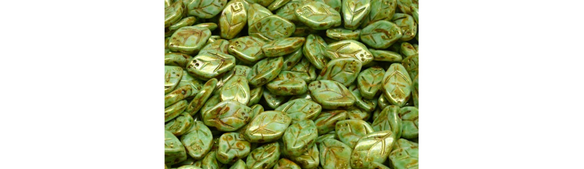 Perles Feuille de Cerisier 7x12mm