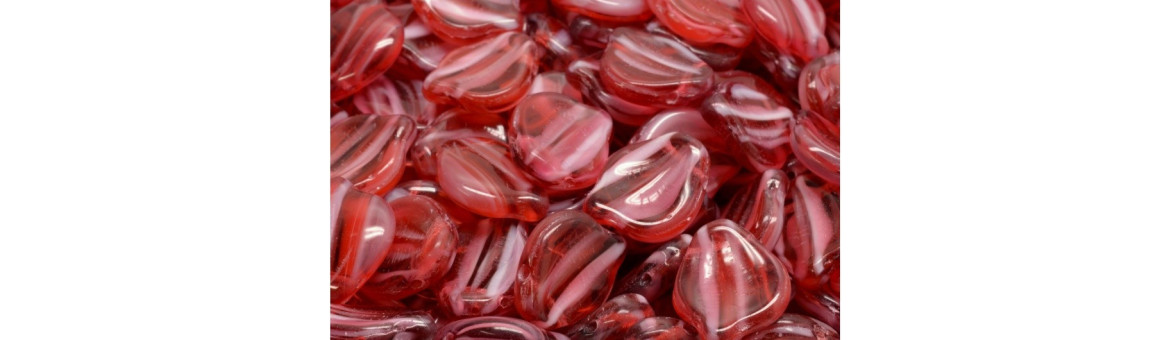 Peony Petal Beads 12x15mm