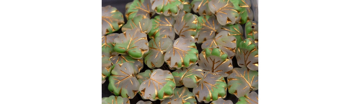 Perle Foglia d'Acero 13x11mm