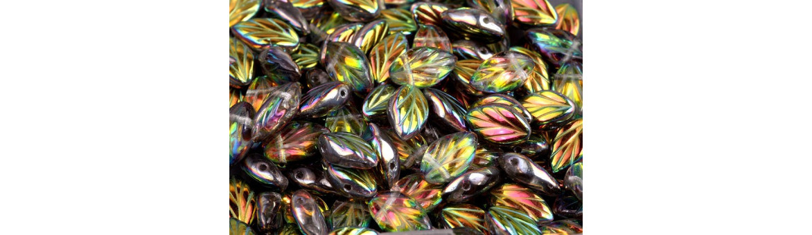 Cuentas Hoja de Haya 7x11mm