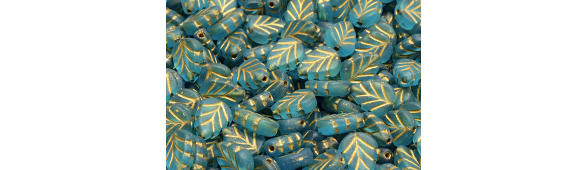 Perle Foglia di Menta 10x8mm