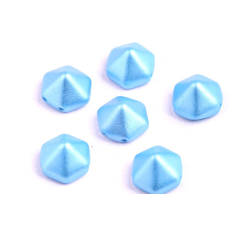 Perlas Pirámide Hexagonal 2 Agujeros 12x12 mm