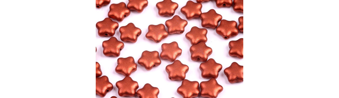 Flat Star Beads 8x8mm