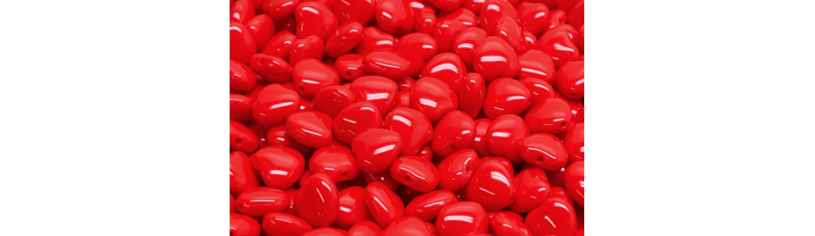 Heart Beads 8x8 mm - Czech Glass Beads | BeadsBohemia