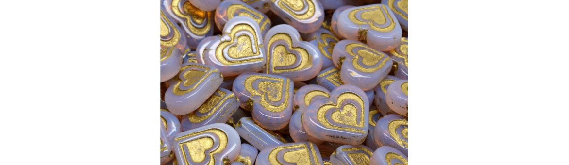 Heart in Heart Beads 14x16 mm | BeadsBohemia