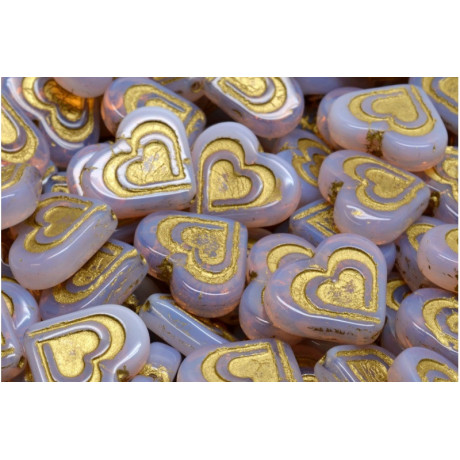 Perline Cuore nel Cuore 14x16 mm