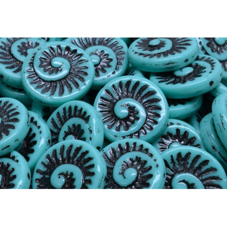 Perline Conchiglia Fossile 18x18 mm