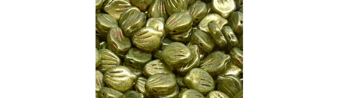 Peony Petal Beads 9x12mm