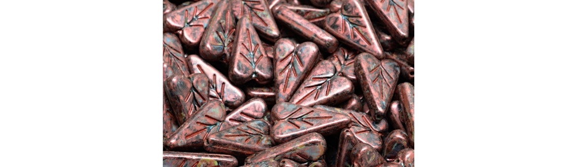 Perla Hoja Corazón 16x11mm