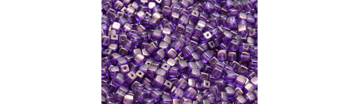 Würfelperlen 4x4mm | Tschechische Glasperlen | BeadsBohemia