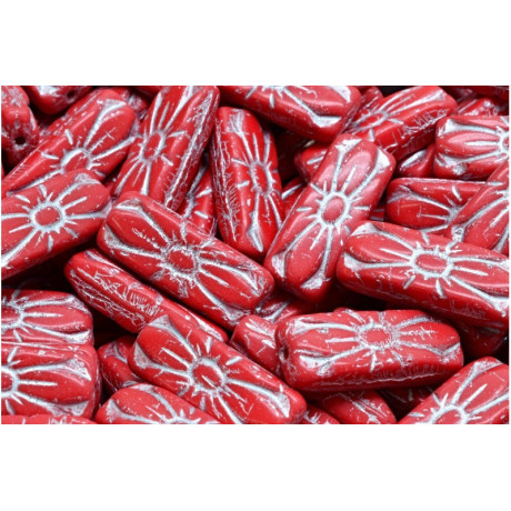 Flower Rectangle Beads 20x08