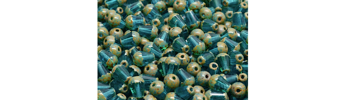 Perline Goccia Mezzi cristalli | Vetro Ceco | BeadsBohemia