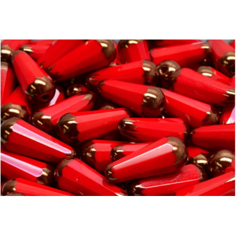 Cuentas gota Facetadas al fuego 20x9 mm