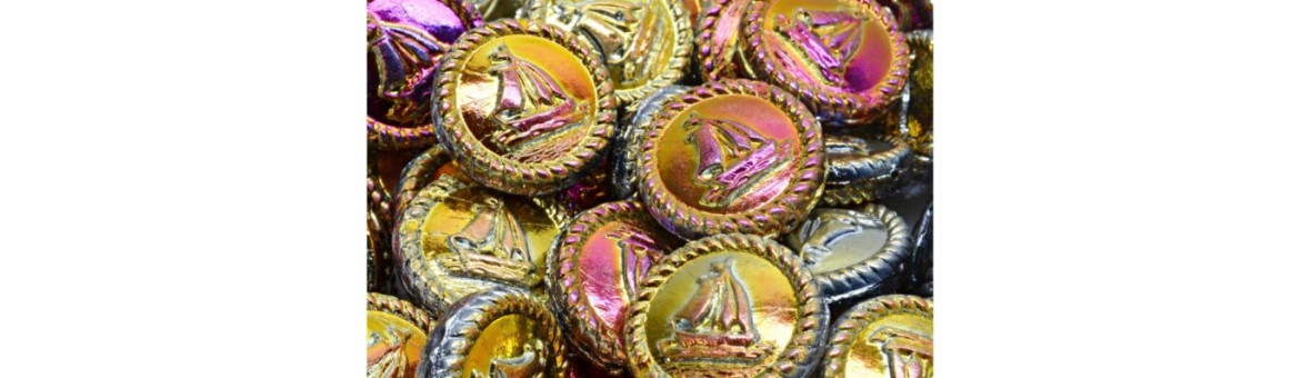 Boat Medallion Beads 20x20mm | BeadsBohemia