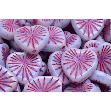 Perline Cuore Kiwi 18x18 mm