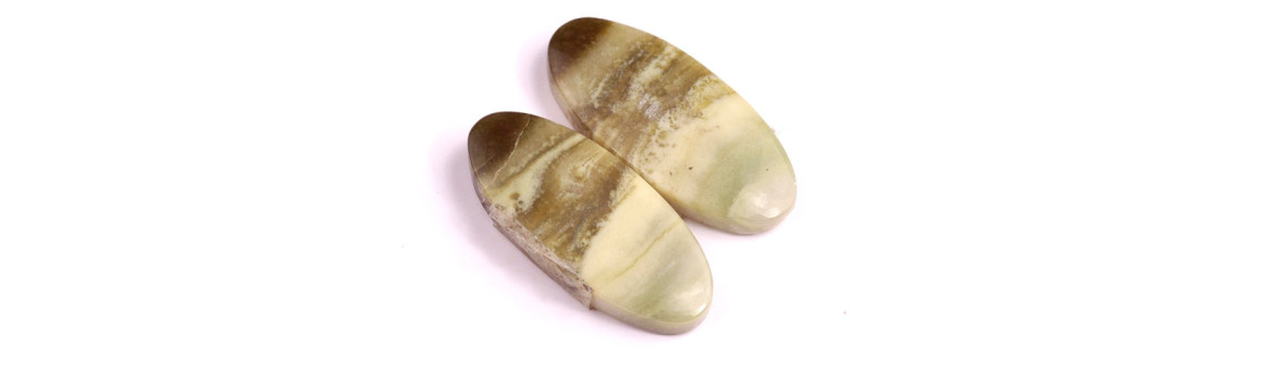 Pair Mineral Cabochons for Jewelry Making | BeadsBohemia