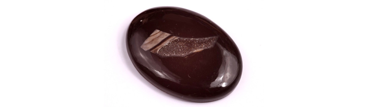 Schwarze Achatscheiben-Druzy Cabochons | BeadsBohemia