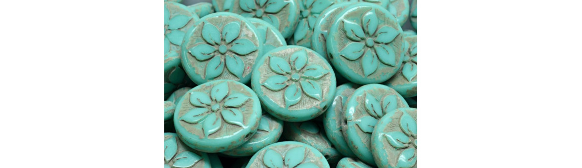 Perles Monnaie TC Flower 18x18 mm | BeadsBohemia