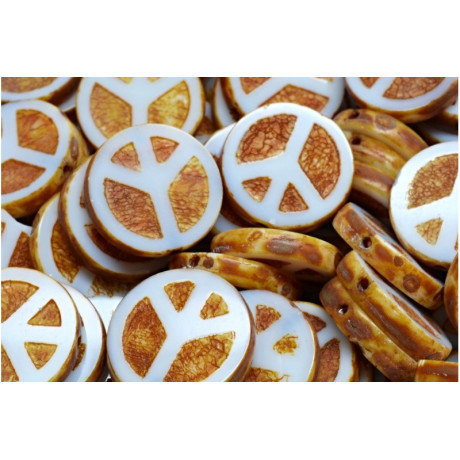 Perles TC Paix 16x16 mm