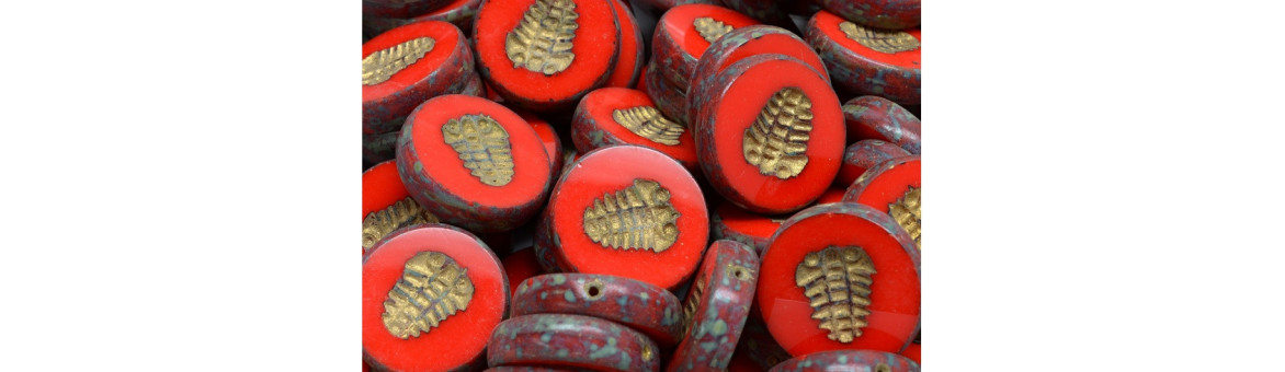 Trilobit Coin Beads 17x17mm | BeadsBohemia